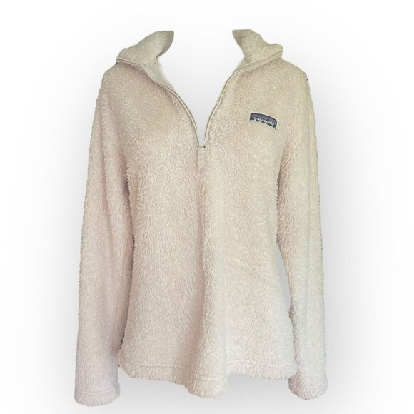 Patagonia Sweaters - Patagonia White Los Gatos Quarter Zip Pullover Fleece Sherpa Medium